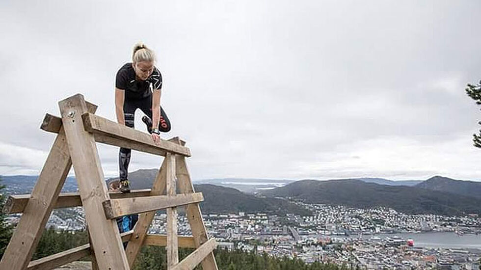 Med flott utsikt over byen Foto: Hans Edward Tvedt