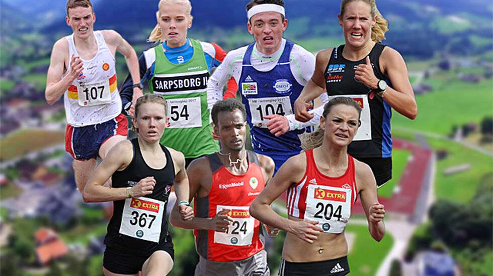 Et knippe løpere som Kondis tror kan bli norgesmestere i terrengløp: Marius Vedvik, Julie Marie Larsen, Stian Øvergaard Aarvik, Maria Sagnes Wågan, Karoline Holsen Kyte, Zerei Kbrom Mezngi og Live Solheimdal.