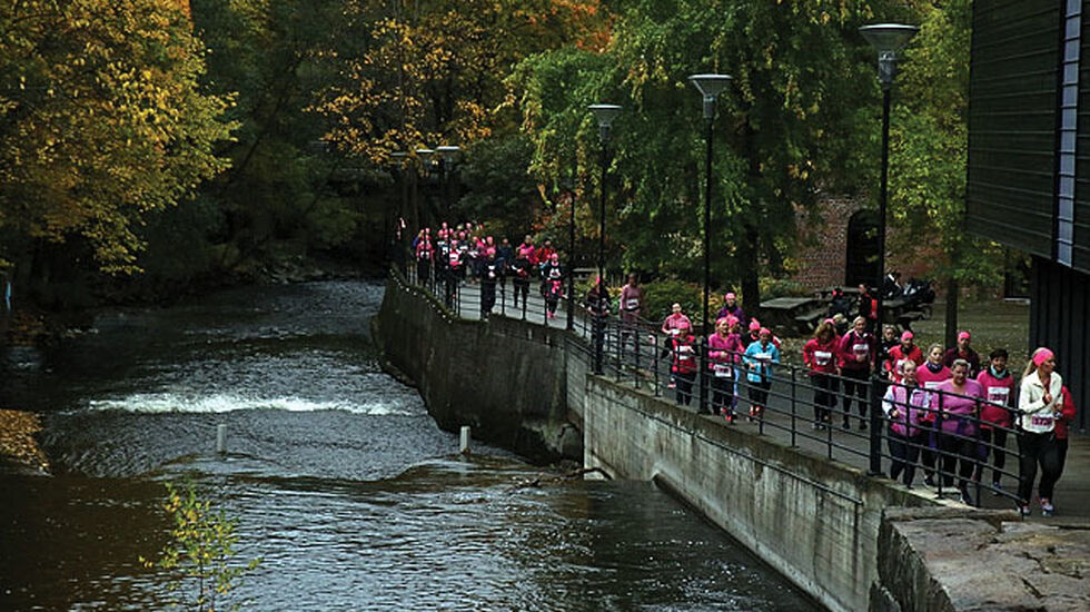 Det var ikke bare i Amsterdam det ble løpt langs kanaler. Også Oslo har fått sin 