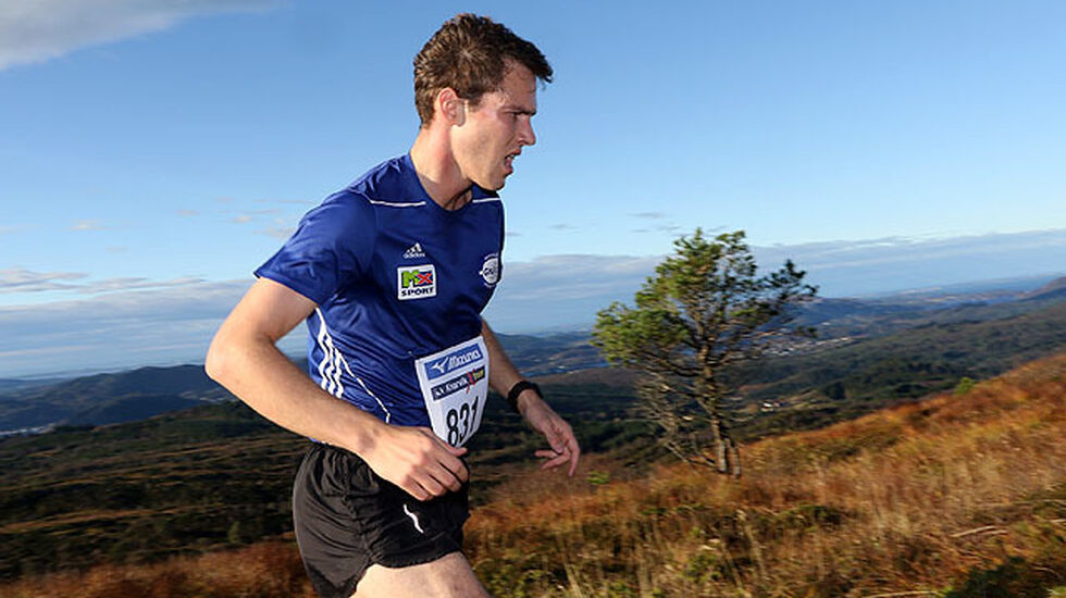 Espen Roll Karlsen fra Gneist løper inn til bestetid i Gladihaug Opp.