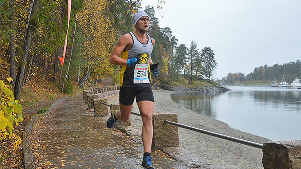 Ulrik Lolland, Moss IL vant Bygdøymila på 32.59. (Alle foto: arrangøren)