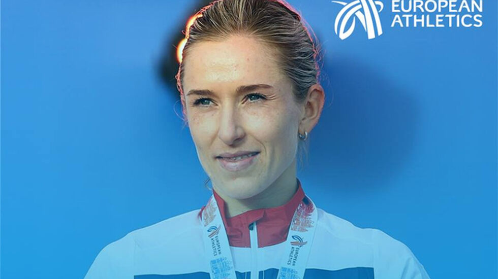 Karoline Bjerkeli Grøvdal er en av fem kvinner som kan bli månedens utøver i Europa. (Foto: Det europeiske friidrettsforbundet)