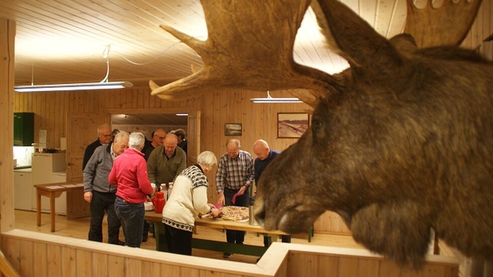 Skogens konge holder et godt øye til serveringsbordet. (Foto: Stein Arne Negård)
