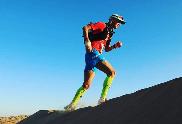 Oman Desert Marathon ble en flott og utfordrende opplevelse for Erik Bergersen. (Foto: arrangøren) 
