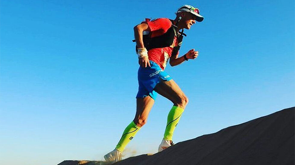 Oman Desert Marathon ble en flott og utfordrende opplevelse for Erik Bergersen. (Foto: arrangøren) 