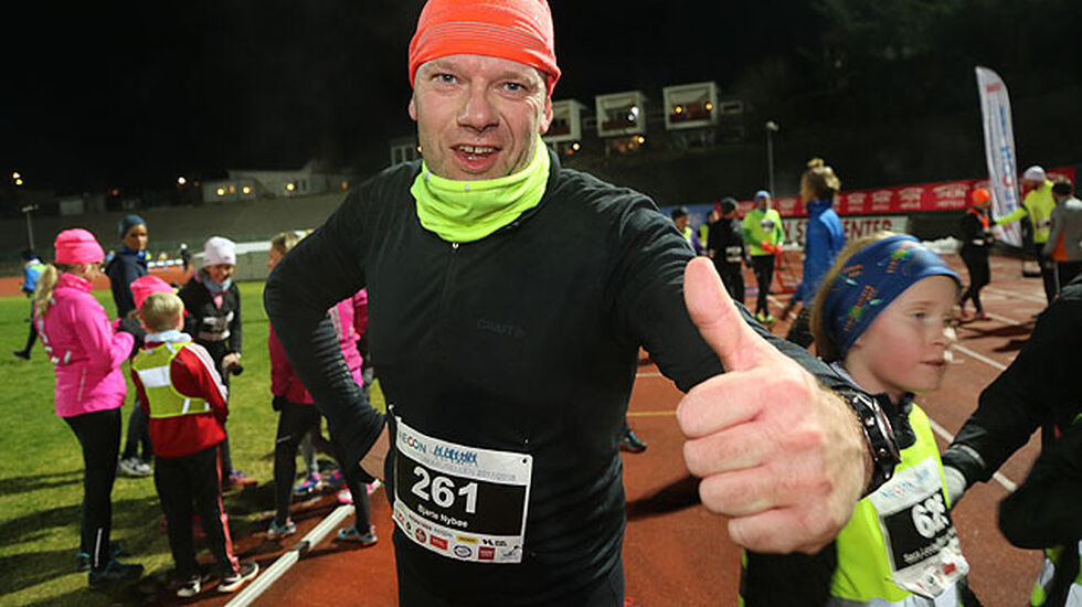Bjarte Nybøe var denne gangen en av dem som var meget fornøyd med sitt eget løp i Vinterkarusellen.