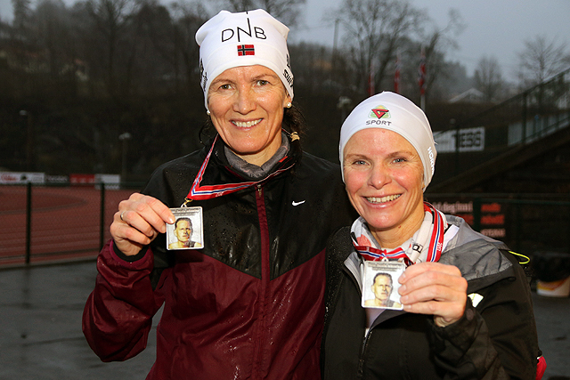 Gro Anita Aartun Imsland og Nina Møller var godt fornøyd med å ha fullført Hans Jakobs minneløp
