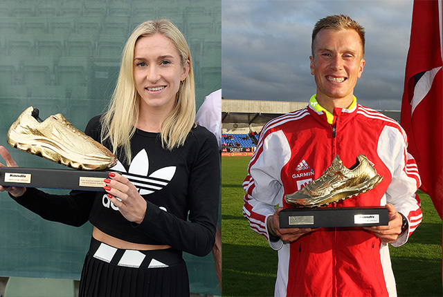 Karoline Bjerkeli Grøvdal og Sondre Nordstad Moen er virkelig blitt gullskogrossister. Også i 2017 gikk de til topps i Kondis' kåring av landets beste langdistanseløpere. (Foto: Bjørn Johannessen og Tom Roger Johansen)