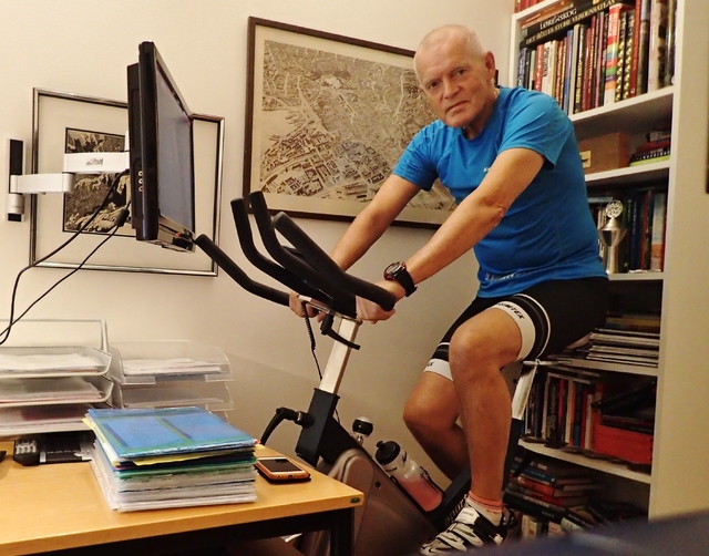 runstrek er løping, mosjons-streak kan også være spinning (selfie)