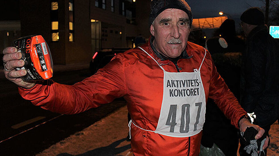 Svein Egon Lundeberg ble årets vinner i den omvendte jaktstarten i Nyttårsløpet i Trondheim. (Alle foto: Kristine Eid)