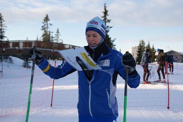 Andrine Benjaminsen, Lillomarka OL før start. (Foto: Stein Arne Negård)