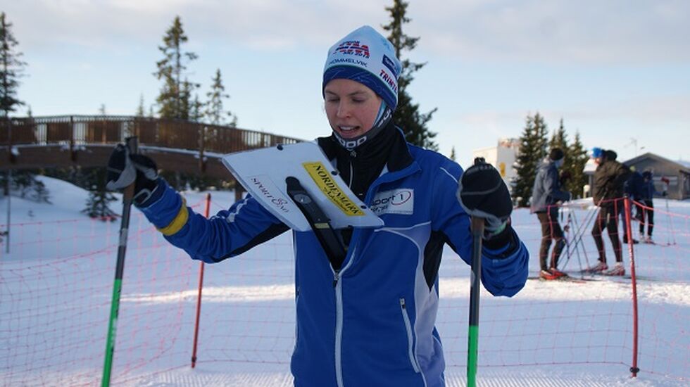 Andrine Benjaminsen, Lillomarka OL før start. (Foto: Stein Arne Negård)
