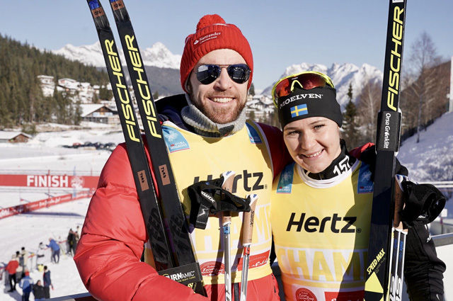 Tord Asle Gjerdalen og Britta Johannsson Norgren vant Kaiser Maximilian Lauf da Ski Classics var tilbake etter juleoppholdet. Foto: Sandra Åhs-Sivertsen (Wsportsmedia)