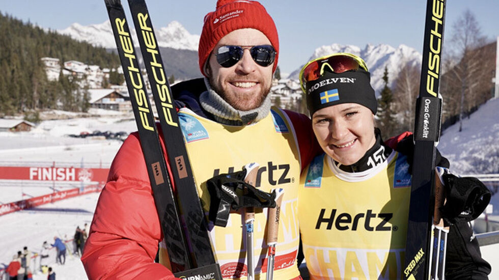 Tord Asle Gjerdalen og Britta Johannsson Norgren vant Kaiser Maximilian Lauf da Ski Classics var tilbake etter juleoppholdet. Foto: Sandra Åhs-Sivertsen (Wsportsmedia)
