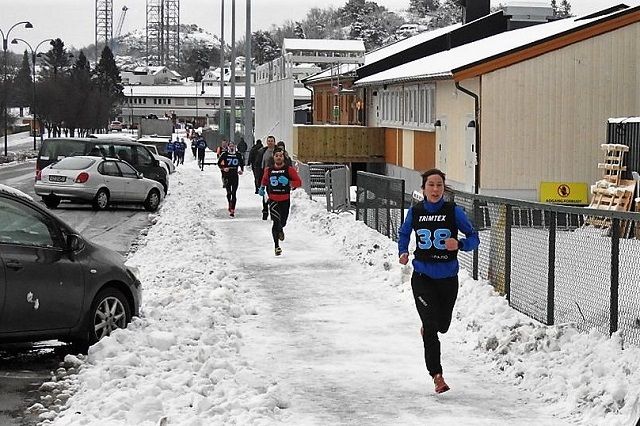 Ingrid Ukkelberg på veg til seier i forrige helgs løp i vinterkarusellen i Kristiansand. (Foto: Ivar Gogstad)