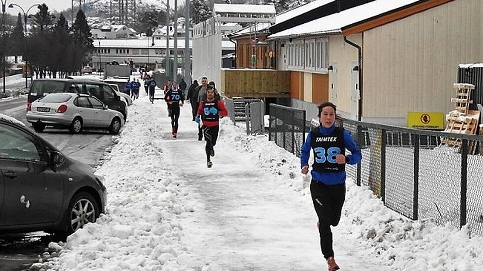 Ingrid Ukkelberg på veg til seier i forrige helgs løp i vinterkarusellen i Kristiansand. (Foto: Ivar Gogstad)