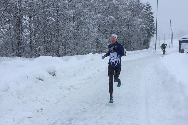 Mariann Roe alene mot mål i årets første løp i Bø. (Foto: Espen Nordli Eriksen)