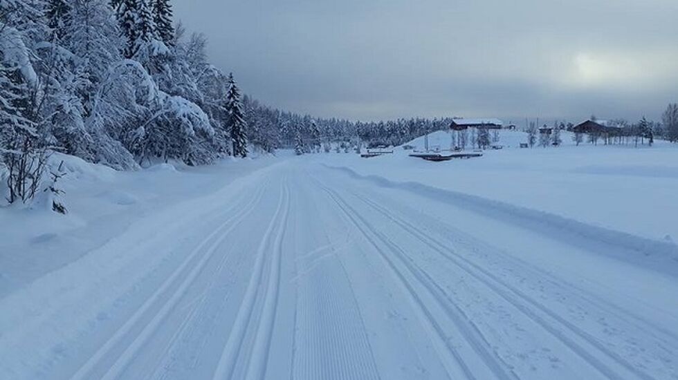 Drømmeforhold både med og uten festevoks i Trysil-Knut Renn-traséen på søndag. (Foto: Erland Olsen)