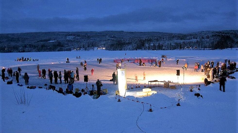 Idyll i skumringstimen på Dølisjøen lørdag. (Foto: Arrangøren)