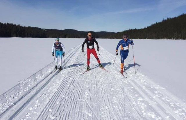 Så strålende forhold var det under Nordmarka Rundt i 2017. Foto: Arrangøren Så strålende forhold var det under Nordmarka Rundt i 2017. Foto: Arrangøren