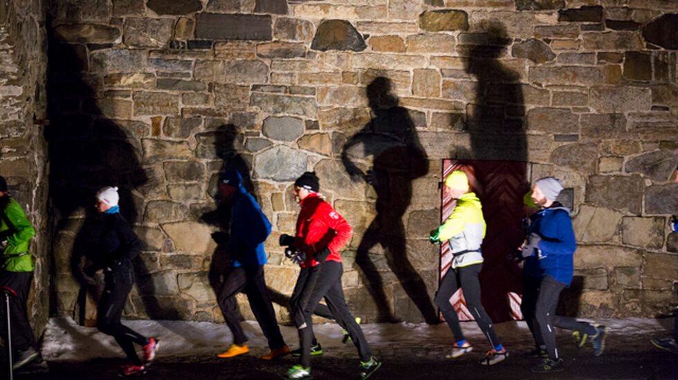 Løpingen inne på Akershus Festning skapte spennende lys- og skyggeffekter. Foto: Sylvain Cavatz