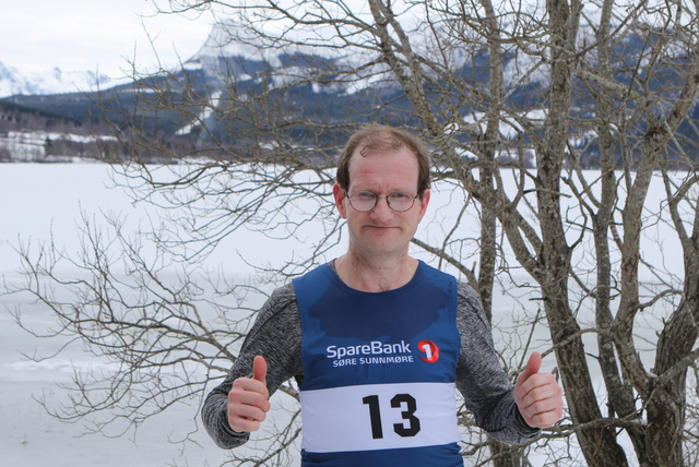 Are Uran, IL Havørn godt fornøyd med seier i dag på ganske glatt føre. Foto: Martin Hauge-Nilsen