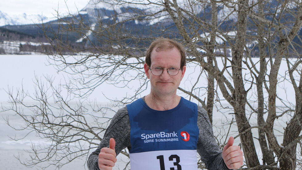 Are Uran, IL Havørn godt fornøyd med seier i dag på ganske glatt føre. Foto: Martin Hauge-Nilsen