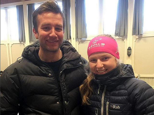 Totalvinnerene av Røsjørennet 2018: Tore Stengrundet og Franziska Skogsholm. (Foto: Bjarne Skogsholm)