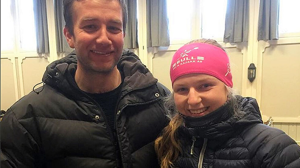 Totalvinnerene av Røsjørennet 2018: Tore Stengrundet og Franziska Skogsholm. (Foto: Bjarne Skogsholm)