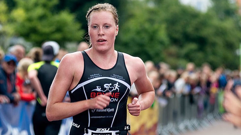 Lotte Miller fra NM-gullet på Olympisk distanse som hun tok ifjor. Foto: Kai Otto Melau