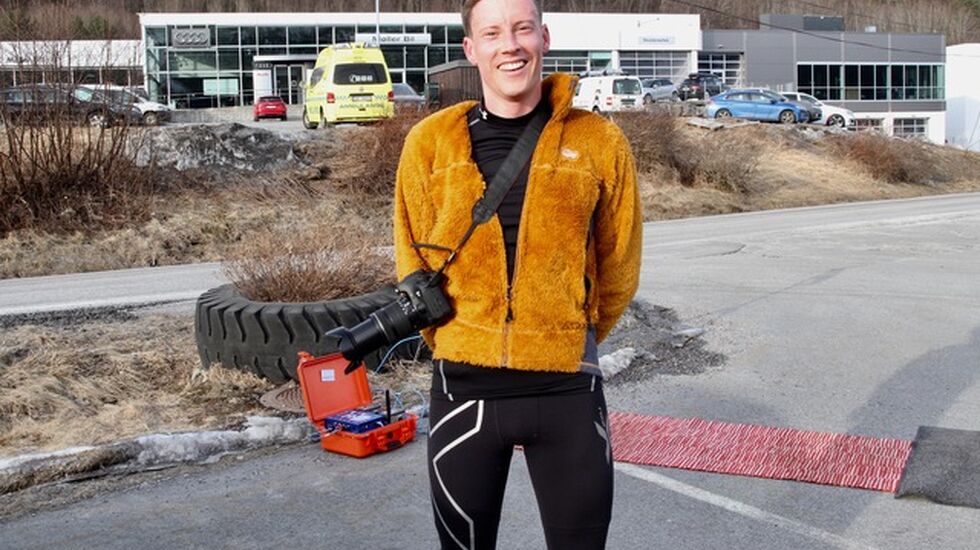 Martin Hauge-Nilsen var både løper og fotograf for Kondis. Martin vant 5 km og kneip seg under 18 minutt.