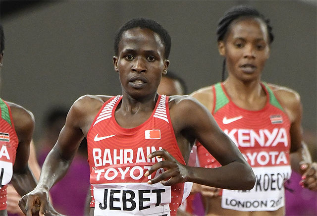 Ruth Jebet kommer fra Kenya, men løper for Bahrain. Nå blir hun beskyldt for dopingbruk. (Foto: Bjørn Johannessen) 