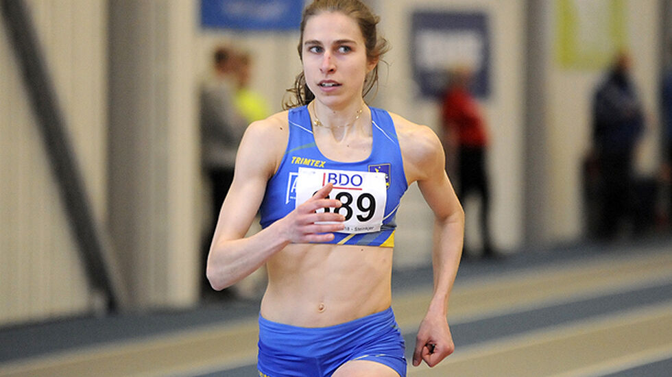 Caroline Fleischer dro greit i fra konkurrentene sine på 800 meter