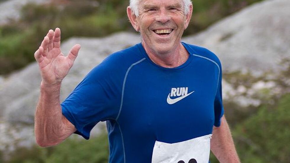 Steinar Øen på Fitjar Halvmaraton 2012. (Foto: Oddny Ringheim)