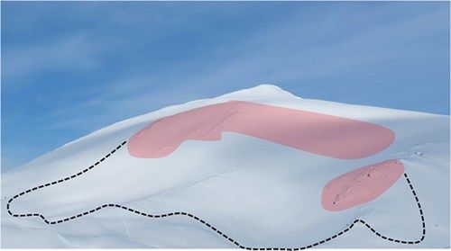 Illustrasjon snøskred, NVE