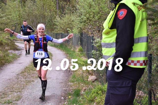 Kristine Os var en av 136 fullførende i fjorårets 38 km lange Riska TrailRun. Arrangørfoto.