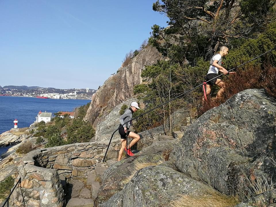 Trappeklatring på Odderøya var et nytt innslag i årets alternative løype. Arrangørfoto
