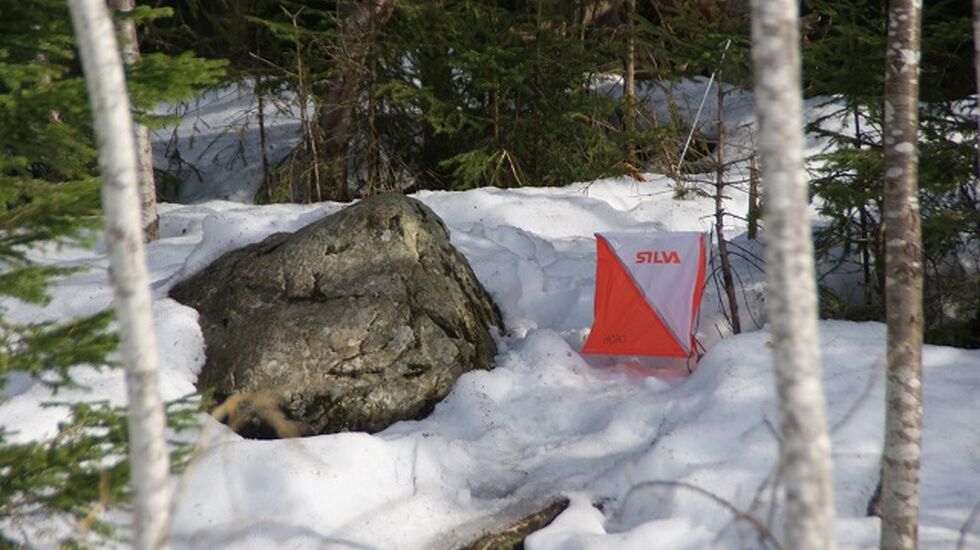 En av postene i Ankerskogen tirsdag. (Foto: Stein Arne Negård)