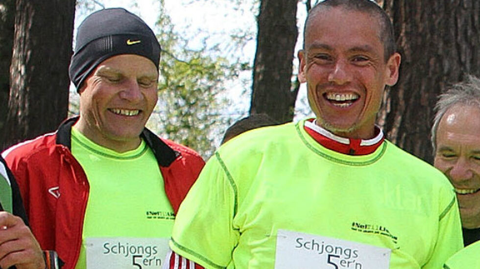 Runar Gilberg og Tim Bennett før det historiske Schjongsfemmern i 2014.