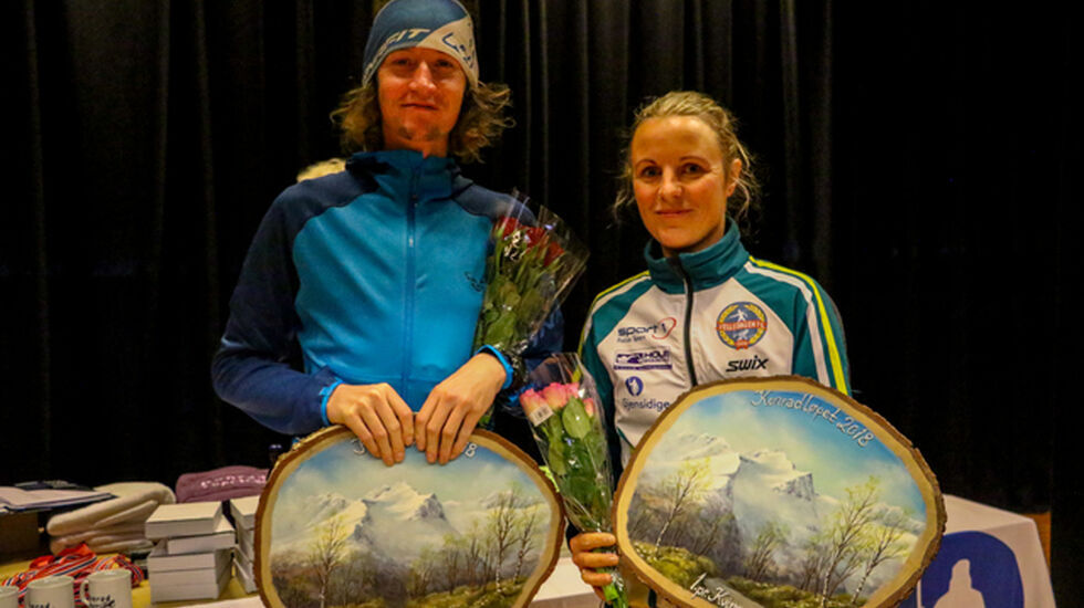 Kjell Magnar Berli og Pernille Ibsen Lervåg, Velledalen IL. Foto: Martin Hauge-Nilsen