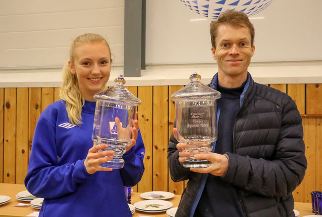 Kristian Nedregård og Elisabeth Hovdevik vant 1.mai løpet på Åheim. Foto: Martin Hauge-Nilsen
