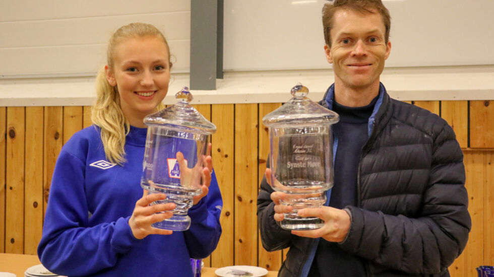 Kristian Nedregård og Elisabeth Hovdevik vant 1.mai løpet på Åheim. Foto: Martin Hauge-Nilsen
