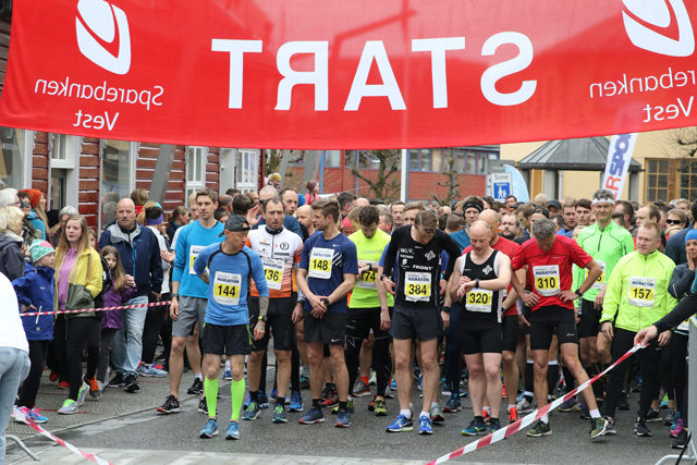 Start halvmaraton i 2018. (Foto: Tom Roger Johansen)