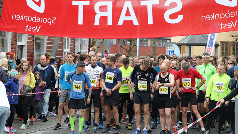 Start halvmaraton i 2018. (Foto: Tom Roger Johansen)