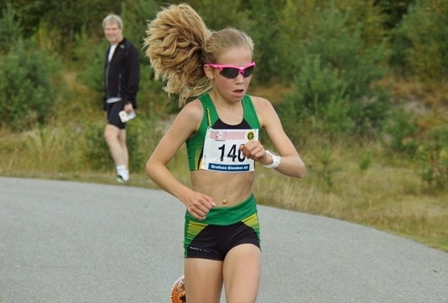 14-åringen Julie Hammer vant kvinne/jenteklassen overlegent på Jessheim. Bildet er fra Norgesløpet i fjor høst. 14-åringen Julie Hammer vant kvinne/jenteklassen overlegent på Jessheim. Bildet er fra Norgesløpet i fjor høst.