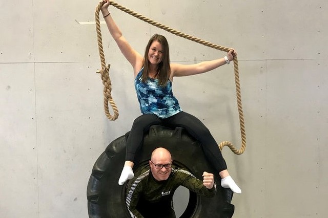 Prosjektleder Monica Rylander i Ringsaker kommune og Anders Bjerke i X-FIT Innlandet var initiativtakere til FunRun i Moelv. (Foto: Ringsaker kommune)