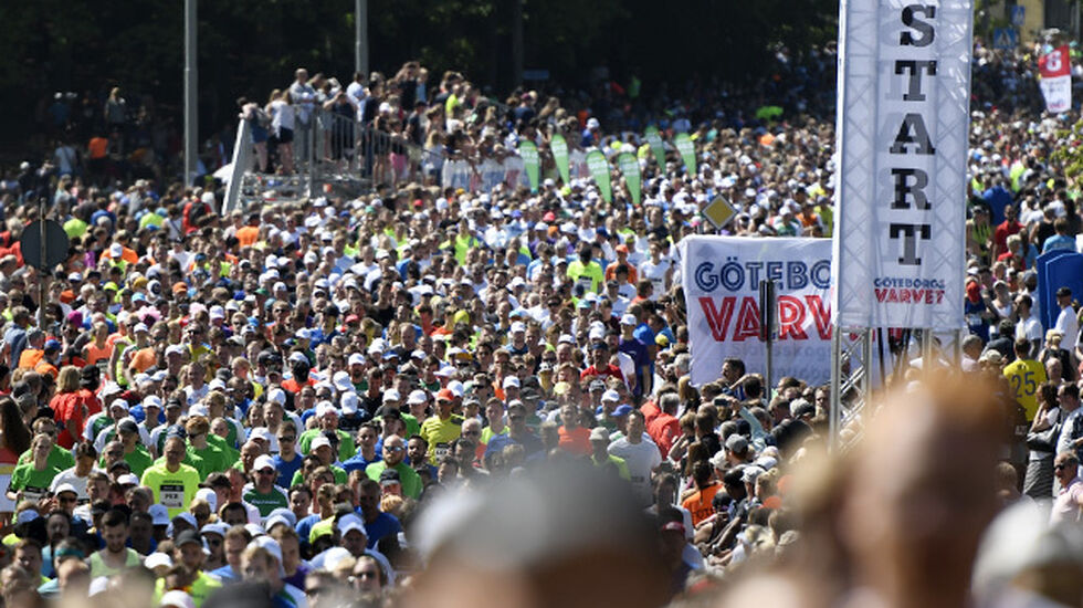 Starten av Göteborgsvarvet er et vakkert skue. (Foto: Bjørn Johannessen)