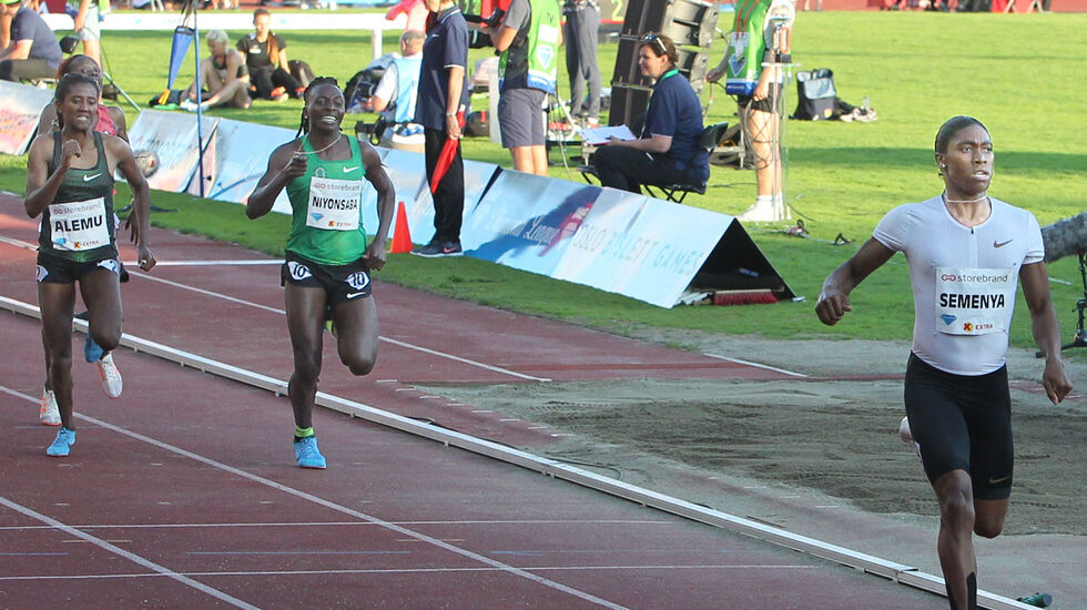 Ny seier: Sør-afrikanske Caster Semenya er stadig suveren, men nye regler for testeronnivå kan bety at Semenya ikke vinner like lett neste sesong (Foto:Kjell Vigestad) 