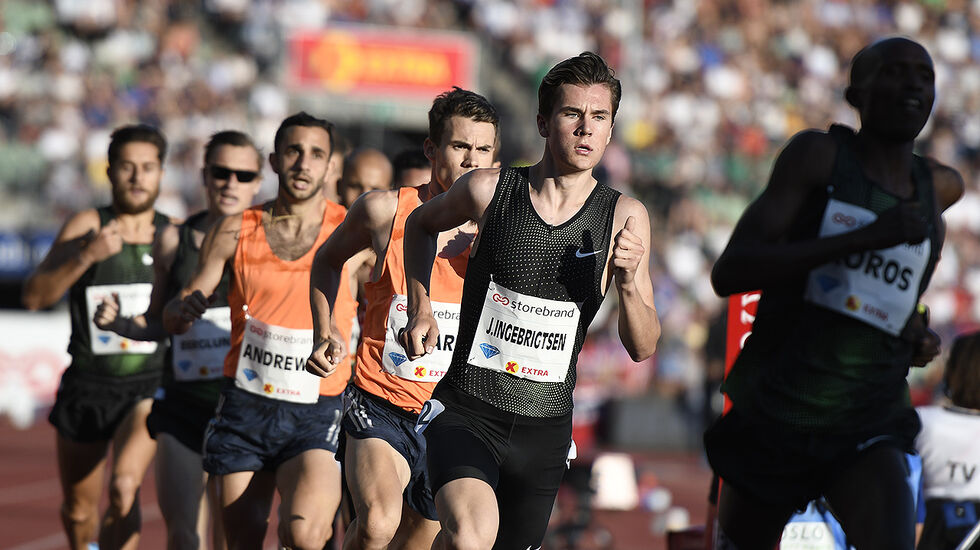 Da Jakob Ingebrigtsen endelig tok igjen haren, stod haren av. (Foto: Bjørn Johannessen) 