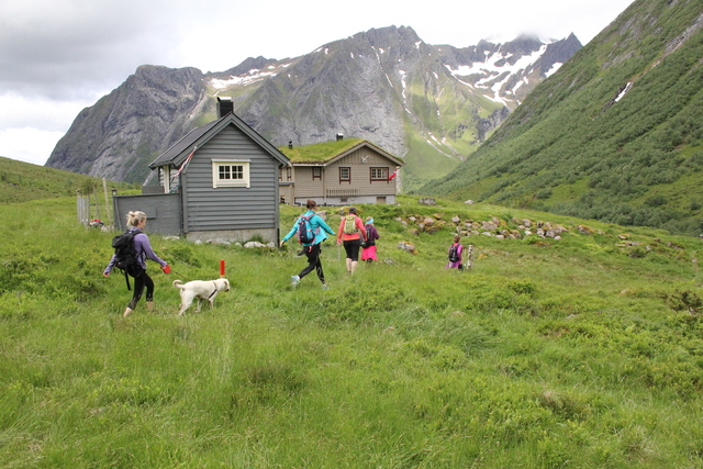 Her halvveis på runden på Mosætra. Foto: Ørsta Fjellmaraton